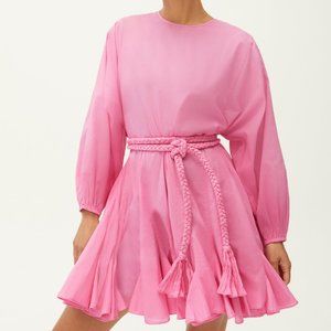 Rhode Ella Dress Prism Pink Tie Waist Size Small